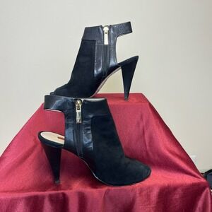 Louise et Cie Sabal Leather Open Toe Sling Back Heel Bootie Size 7.5